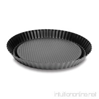 Pie Tart 11” Baking Pan Made of Non-Stick Black Aluminum for Home Kitchen and Catering - B01AX80M1K